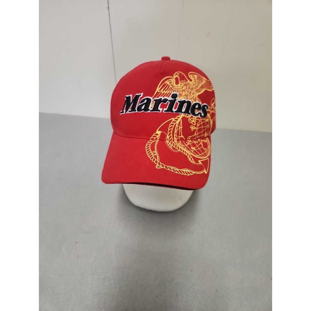 Rothco RED with Black Lettering MARINES Adjustable Hat Cotton Cap Eagle New